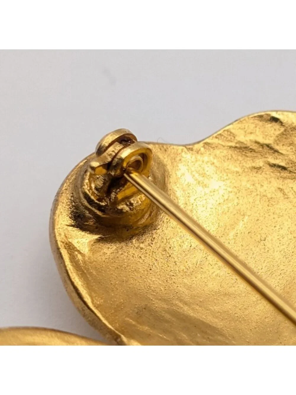 Chanel Brooch CC Logo Clover Gold Vintage
